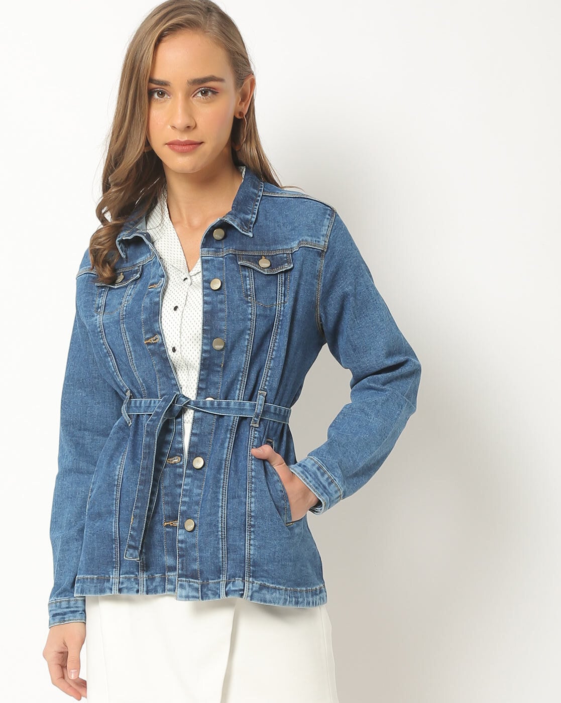 JDEFEG Plus Size Fitted Jacket Women's Pearls Beading Embroidery Denim  Jackets Casual Embroidered Jean Coat Outerwear Denim Buttons Coat Jean  Jackets Distressed Denim Blue S - Walmart.com