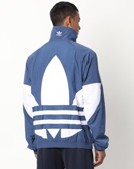 Adidas blue hotsell trefoil jacket