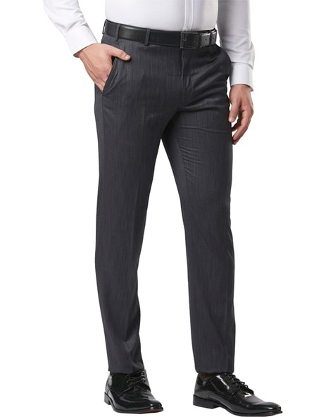 Richard Parker by Pantaloons Men's Formal Wear Trousers  205000005629382_Light Grey Melange_34 : Amazon.in: Fashion