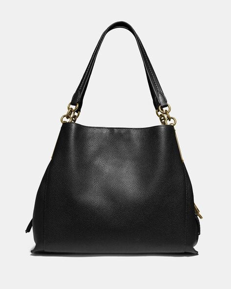 Buy Coach Genuine Leather Shoulder Bag with Double Grab Buy Coach Genuine Leather Shoulder Bag with Double Grab