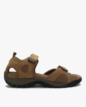 woodland Textured Sandals with Velcro Fastening-picture-31