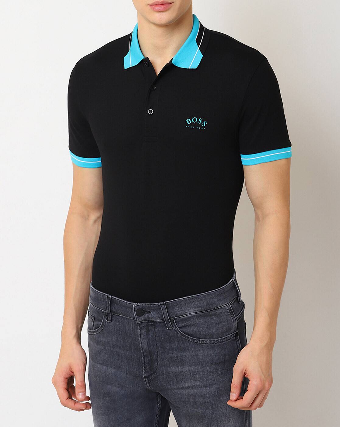 Ajio Hugo Boss Green Polo T Shirt First Copy Hugo Boss Premium