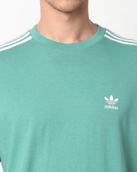 Crew-Neck T-shirt with Contrast Taping