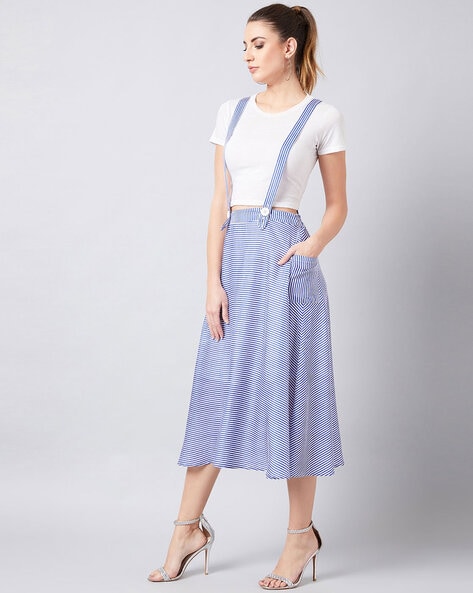 Buy Blue Skirts for Women by ATHENA Online, skirt dungaree - delegacion ...