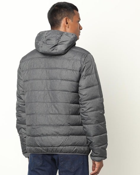 charcoal grey puffer jacket