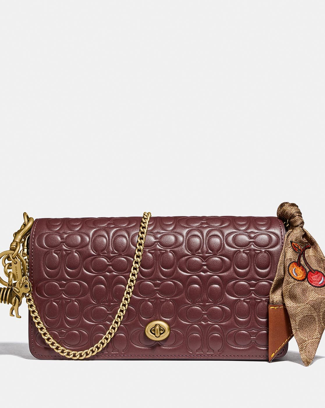 Dinky in signature online leather coach