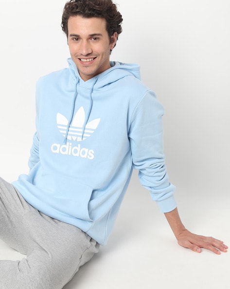 adidas light blue hoodie men's