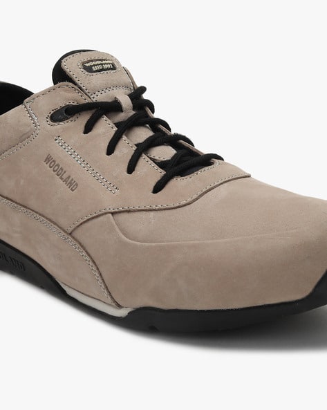Casual Shoes Power Leather Sports Shoes Woodland Taupe Tennis