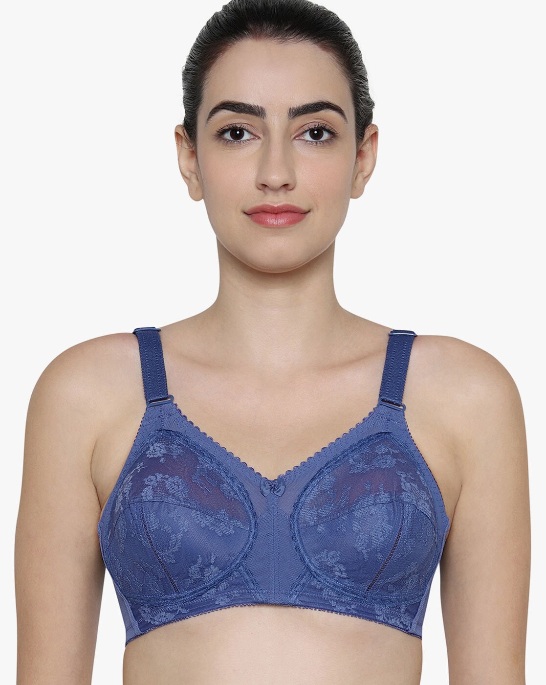 Triumph Doreen Classic Non Wired Bra 10004822 Deep Water Blue or Lobster  Pink