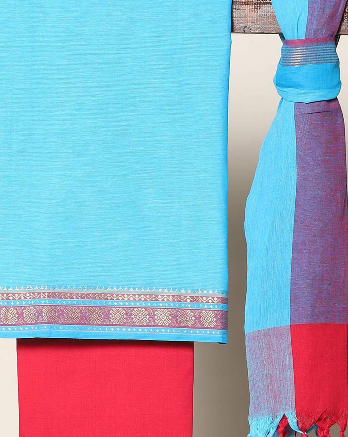 Yadgar Enterprise Multicolor South Cotton Handloom Dress Materials at Rs  595 in Ahmedabad