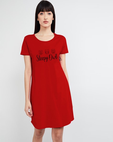 You Break It You Buy It Nightgown, Red Sleep Shirt 