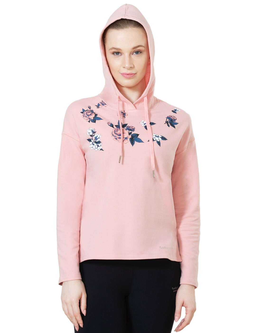 pink embroidered sweatshirt