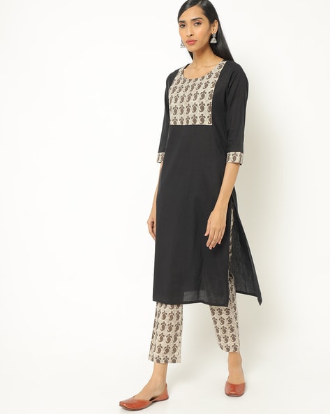 Buy YAZU LIFESTYLE Cotton Kurti with Ankle Pant with Dupatta (Free Size)  (Purple) at Amazon.in