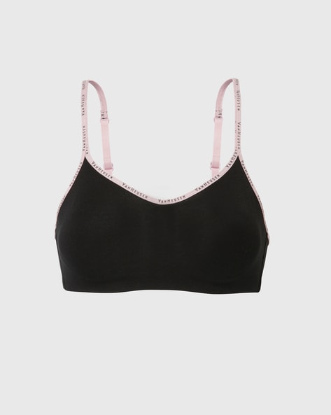 Buy Van Heusen Women Seamless Cups & Non Padded Cami Bra - Black