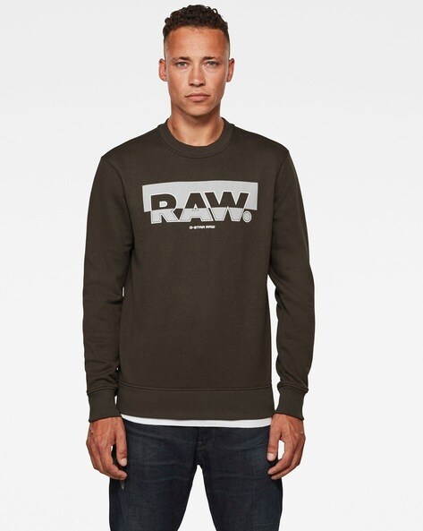 Crew-Neck Sweatshirt with Branding