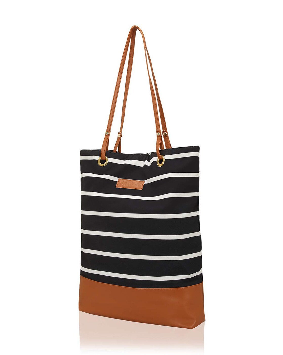 Navy Blue Green Stripes Tote Bag by BrightVibesDesign - Fine Art America