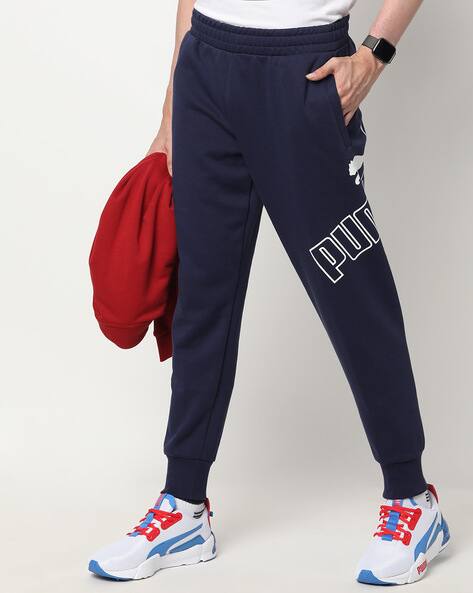 puma joggers navy blue