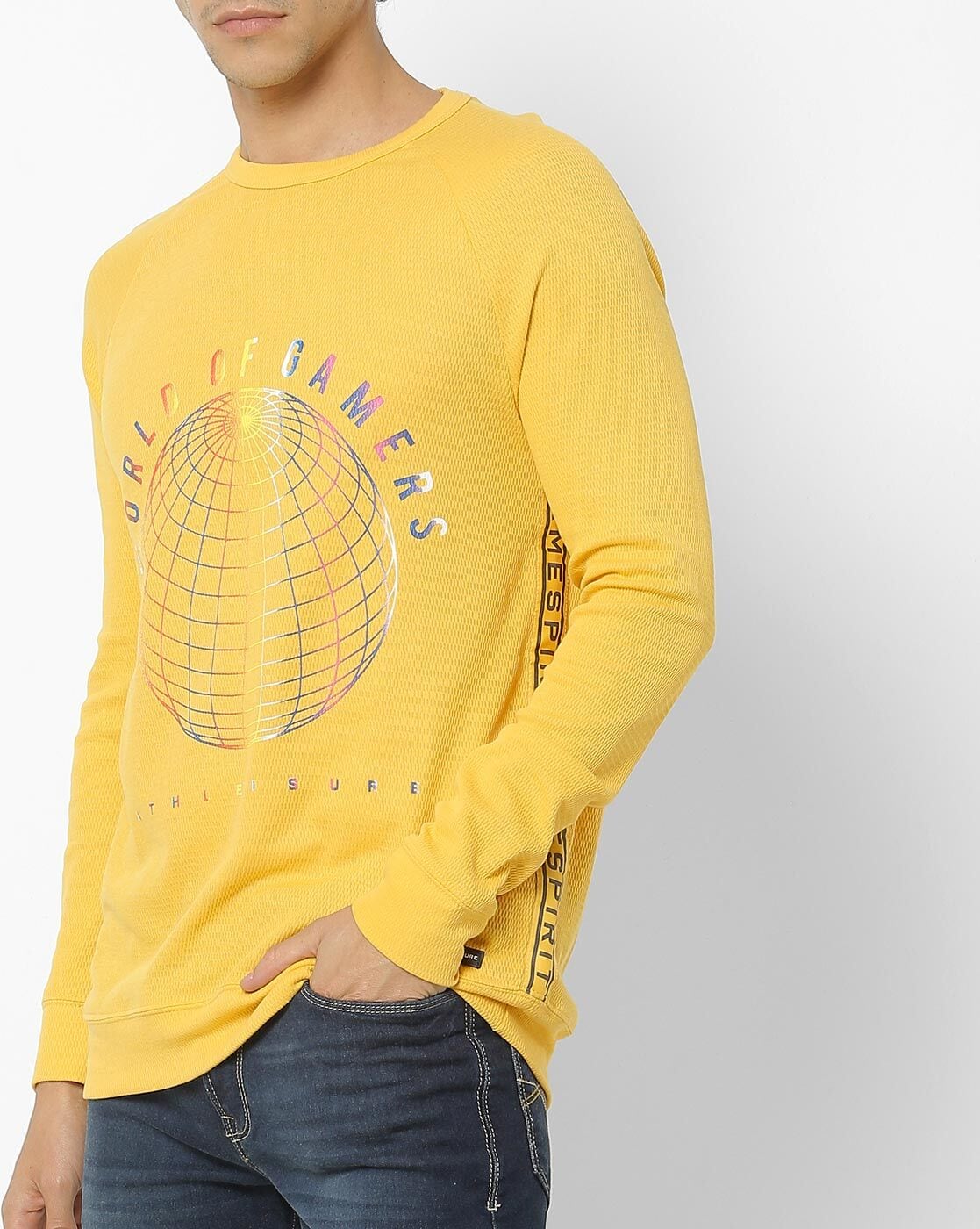 Buy Mustard Yellow Tshirts for Men by Teamspirit Online