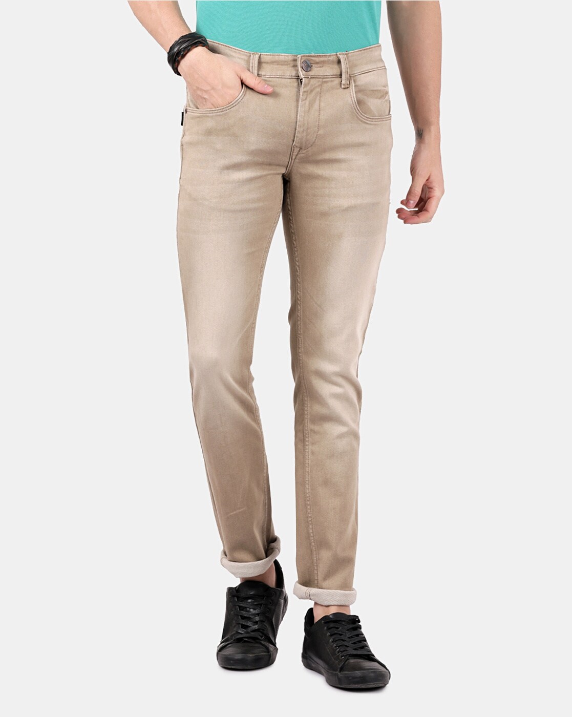 slim fit khaki jeans