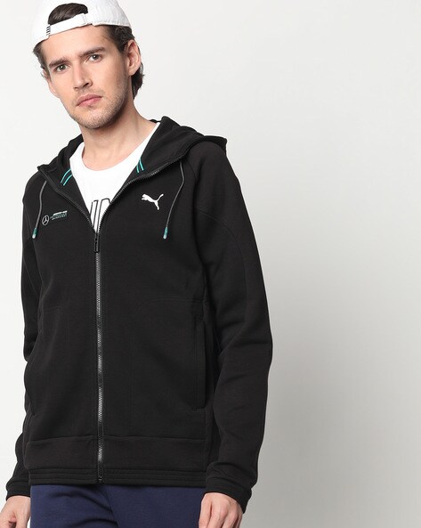 puma zip front hooded jacket