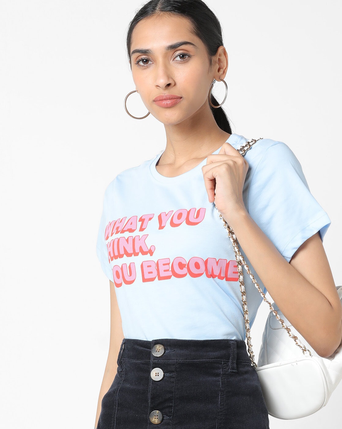 Buy Blue Tshirts for Women by DNMX Online