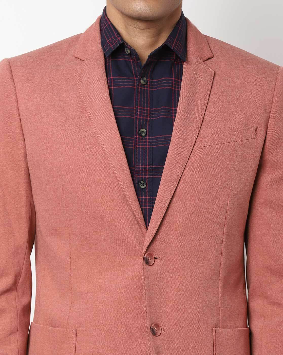 peach color blazer