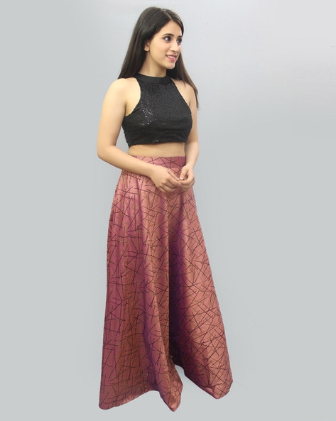 Buy Juniper Ivory Net Embellished Flared Lehenga With Choli (Set of 2)  online