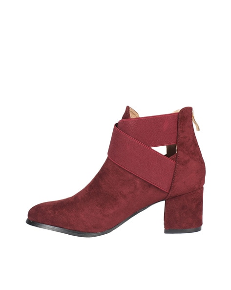 Maroon 2024 flat boots