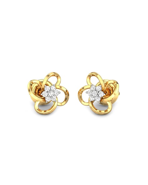 Candere by Kalyan Jewellers Lightweight Earrings Yellow Gold 22kt Stud  Earring Price in India - Buy Candere by Kalyan Jewellers Lightweight  Earrings Yellow Gold 22kt Stud Earring online at Flipkart.com