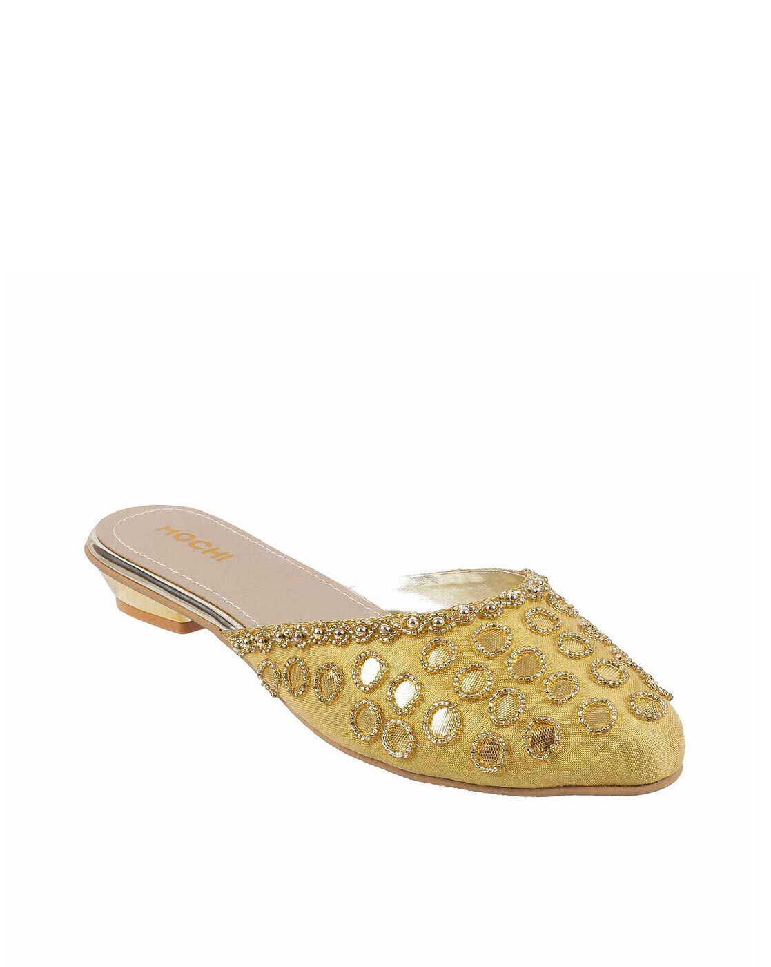Buy Gold Flat Sandals for Women by Mochi Online