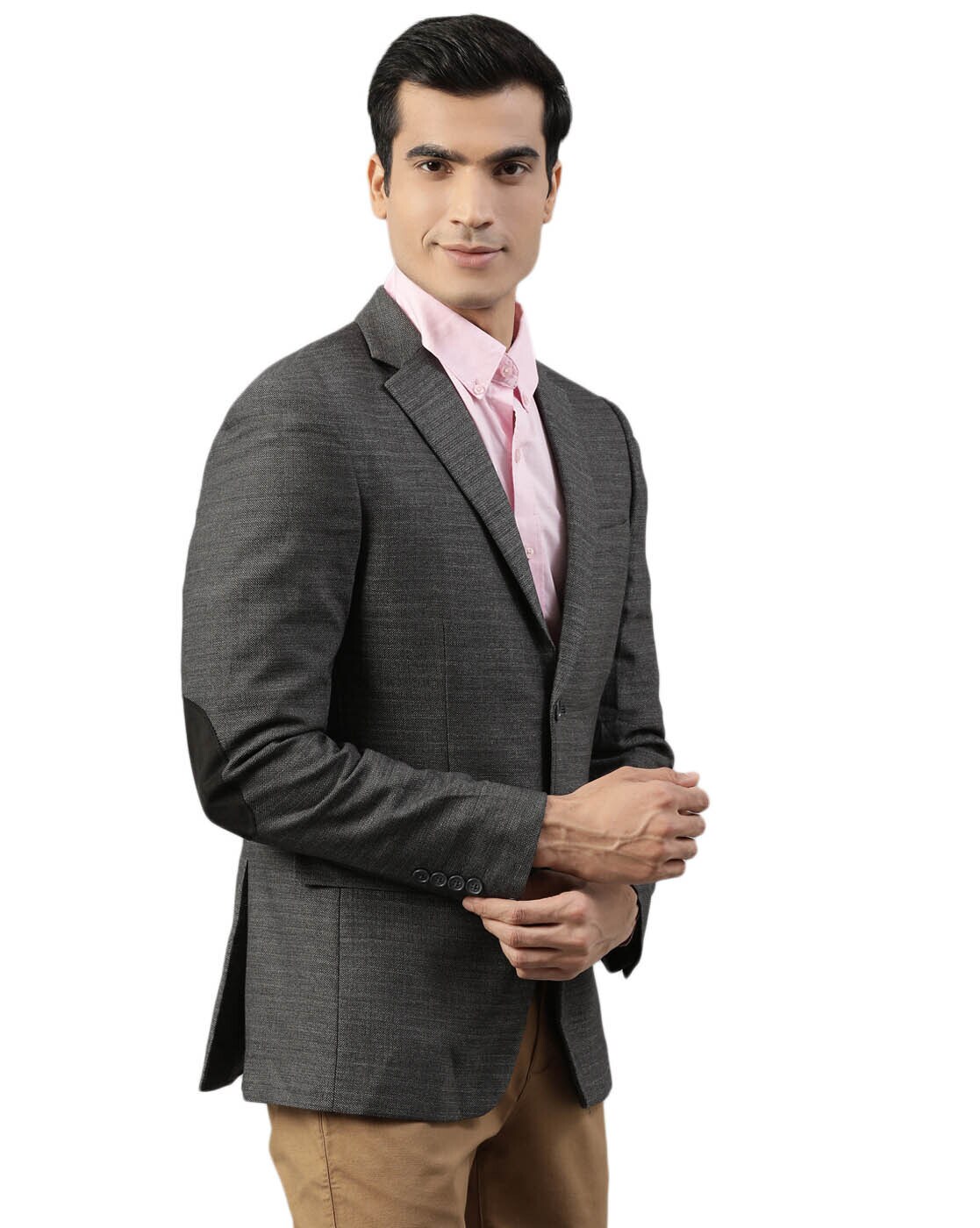 greyish black blazer
