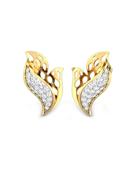 Candere by Kalyan Jewellers 18Kt 750 BIS Hallmark Yellow Gold and  Certified Diamond Stud Earrings for Women  Shop online at low price for  Candere by Kalyan Jewellers 18Kt 750 BIS Hallmark