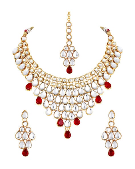 Red Brass Bridal Jewellery Set at best price in Mumbai