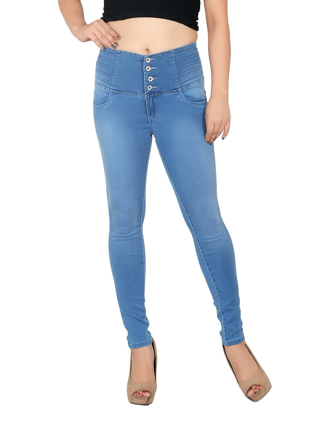 light wash mid rise jeans