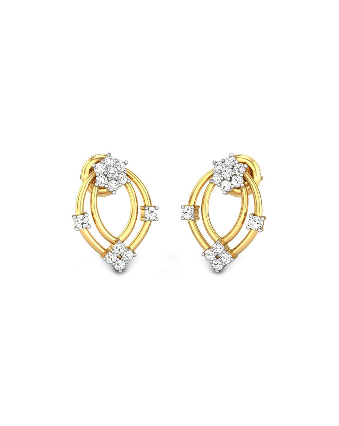 14k White Gold Round Yellow Cubic Zirconia Earrings  Jewelrylandcom