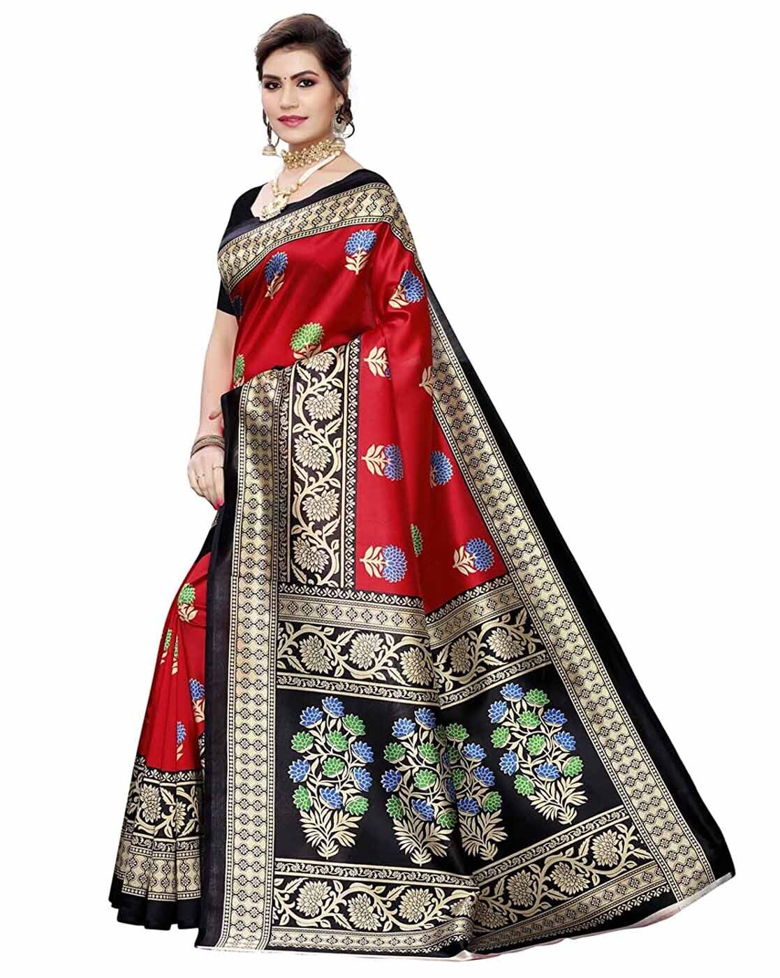 Buy Saree-For-Women-Latest-Jacquard-Cotton-Silk -Banarasi-party-Daily-Occasion-Embroidery-Saree -SAREEFORWOMEN-LATESTSAREESALE-DESIGNERSAREE-SAREE-LOWPRICESAREE-Collection-WOMENPARTYWEARSAREE9  (Black) at Amazon.in