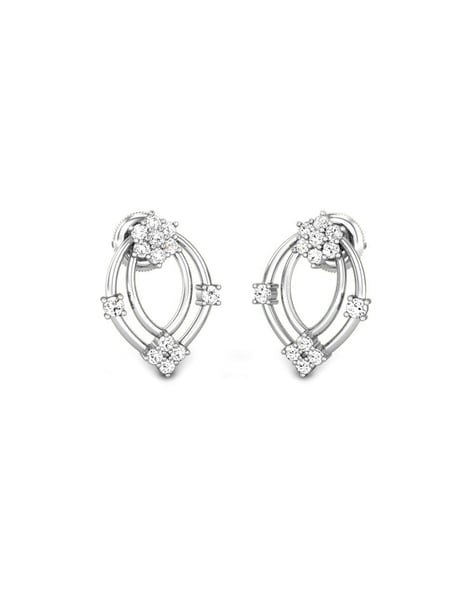 Kalyan jewellers platinum on sale earrings