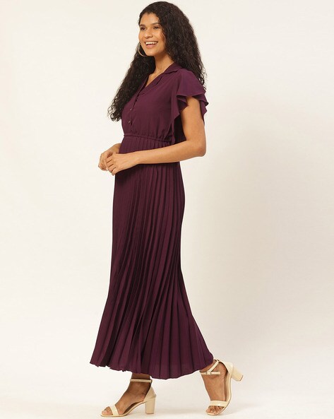 Pleated Maxi Gown 