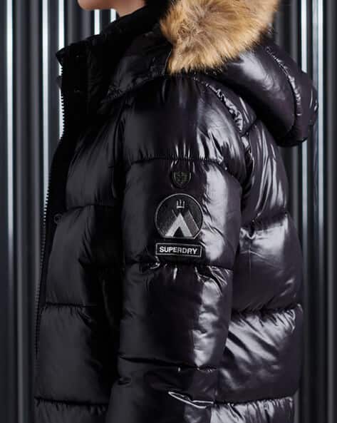 Red Superdry High Shine Toya Jacket Superdry High Shine Toya