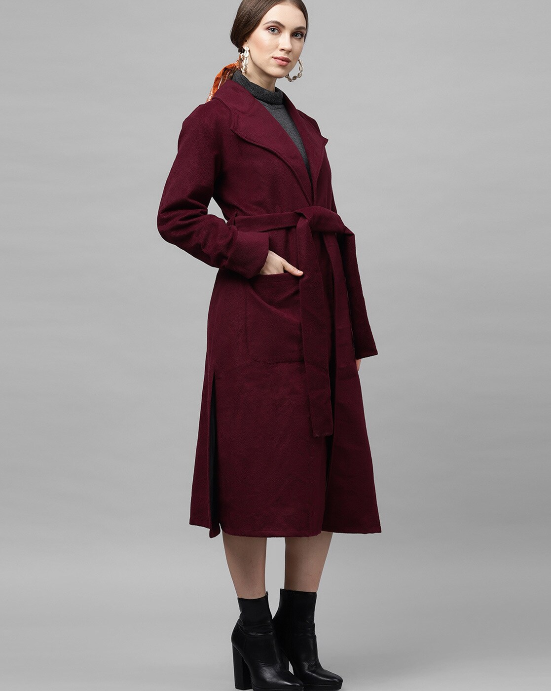 long burgundy jacket