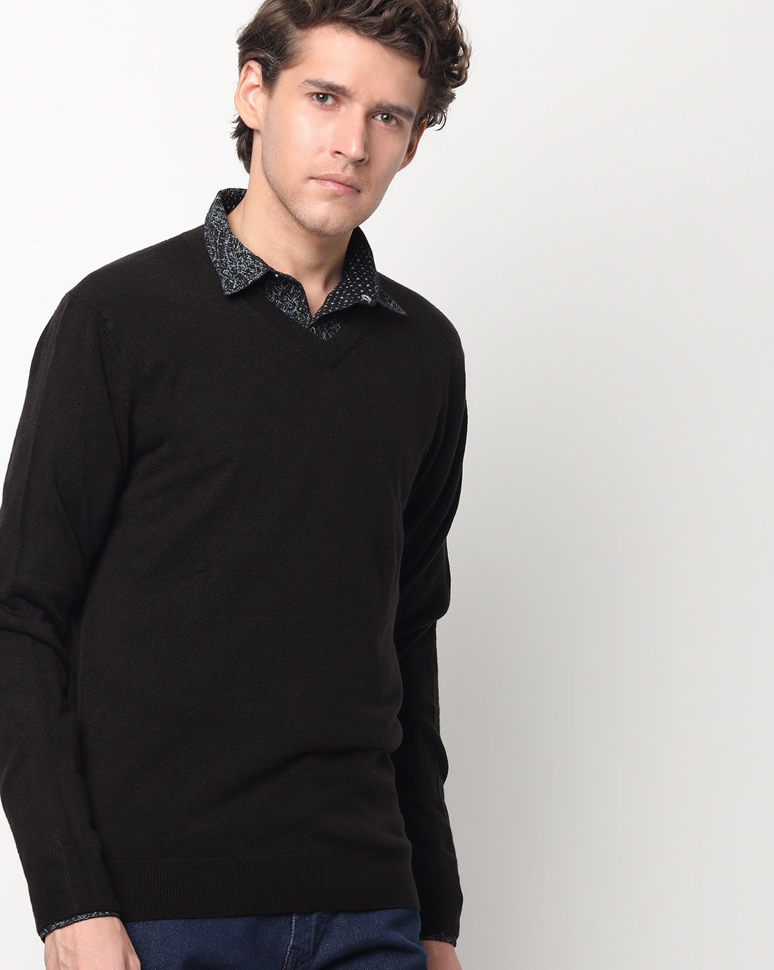 Buy Jet Black Sweaters & Cardigans for Men by NETPLAY Online