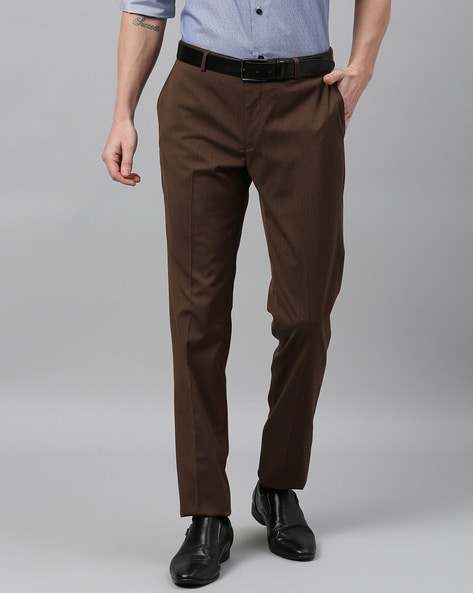 Bomonti Men's Brown Battal Nikra-Free Gabardine Cotton Trousers - Trendyol