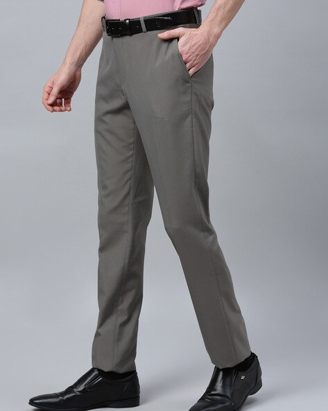 Buy Ash Grey Trousers & Pants for Men by DJ & C Online | Ajio.com