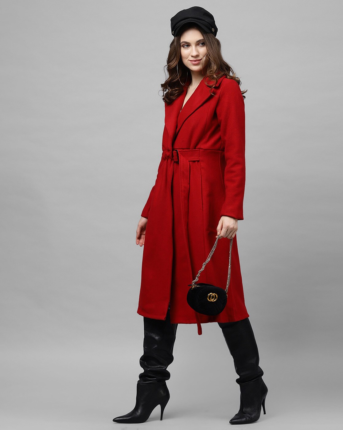 Buy DressBerry Red Trench Coat - Coats for Women 1342267 | Myntra