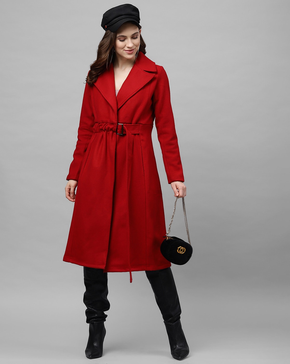 Long store red coat