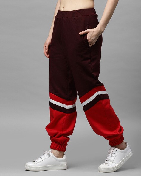 Buy Burgundy Track Pants for Women by ATHENA Online