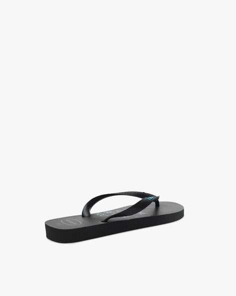 plain black flip flops mens