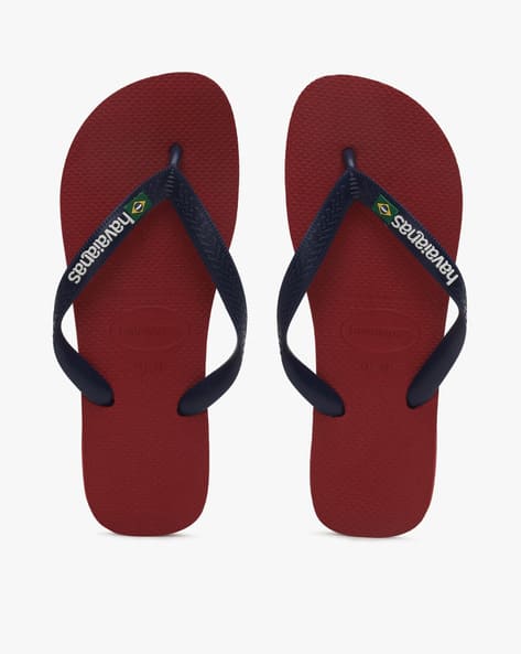Textured Thong-Strap Flip-Flops