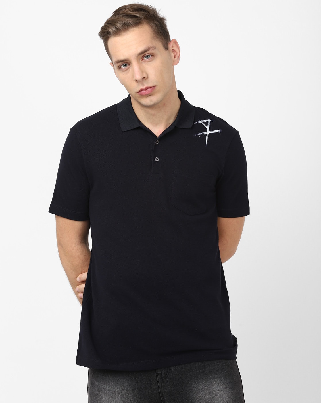 mens black armani t shirt