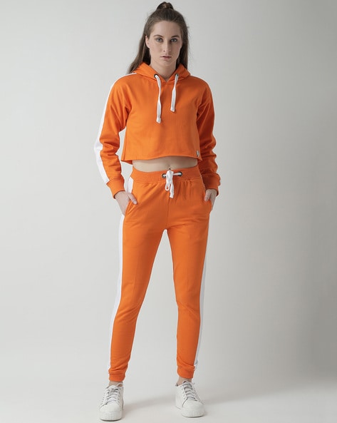 orange tracksuit womens